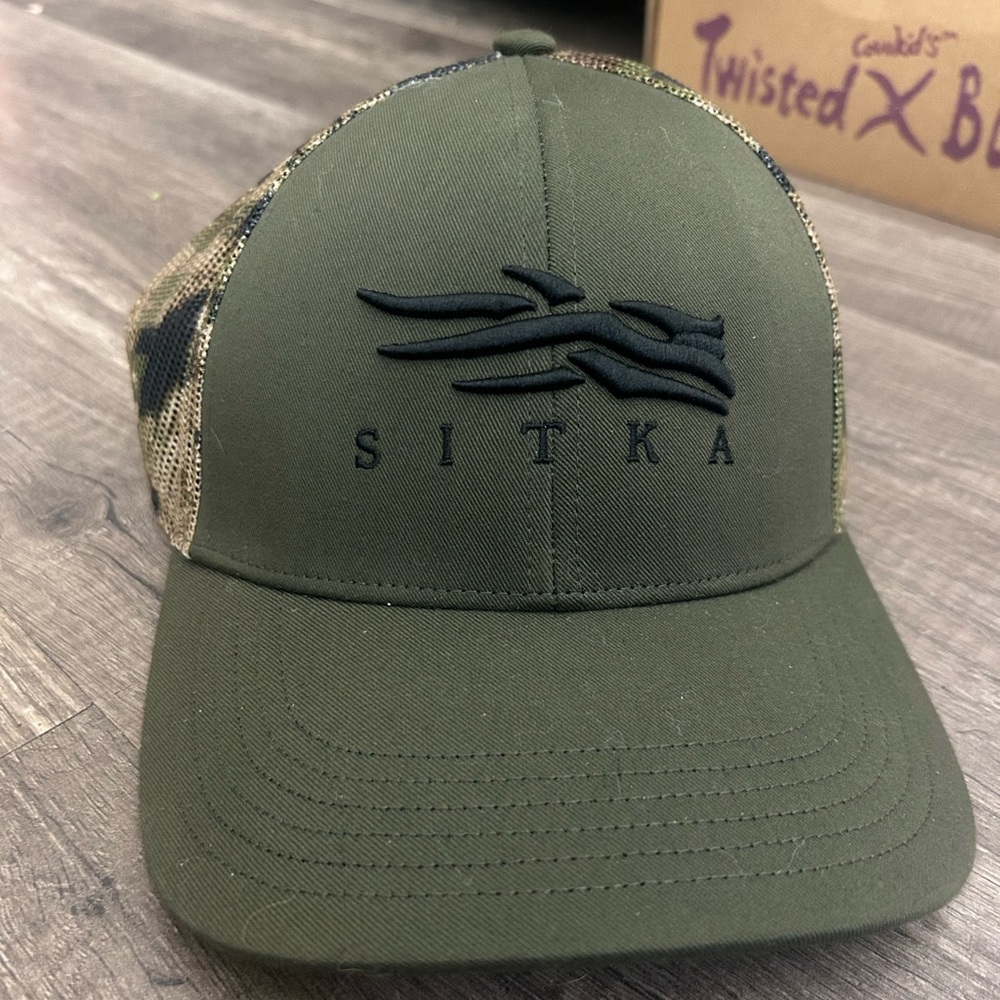 Sitka Green Trucker Hat with Mesh